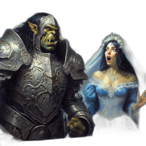 concept art, fantasy art, comic book art, blue transparent PNG cut-out
