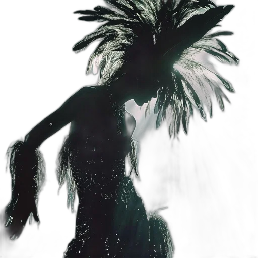 hair, mask, creature, dress transparent PNG cut-out