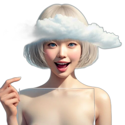 hat, face, umbrella, creature transparent PNG cut-out