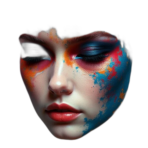 mask, face, photorealistic, fantasy art transparent PNG cut-out