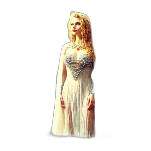 dress, jewelry, fantasy art, pixel art transparent PNG cut-out