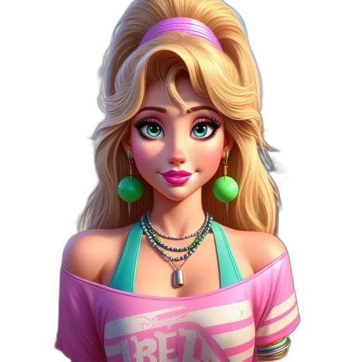 jewelry, dress, face, cartoon transparent PNG cut-out
