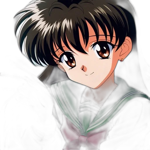 face, anime, photorealistic, oil painting transparent PNG cut-out