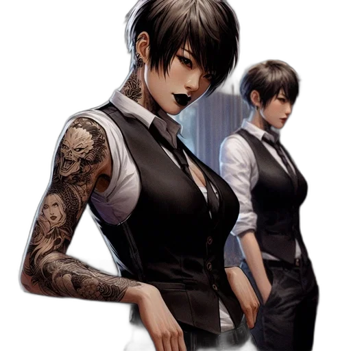 staff, dress, jacket, concept art transparent PNG cut-out
