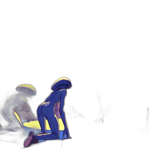 robot, concept art, 3d render, anime transparent PNG cut-out