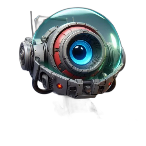 robot, mask, weapon, creature transparent PNG cut-out