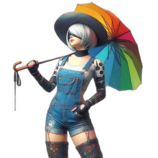 umbrella, jacket, dress, hat transparent PNG cut-out