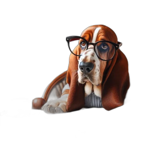 staff, animal, basset, hound transparent PNG cut-out