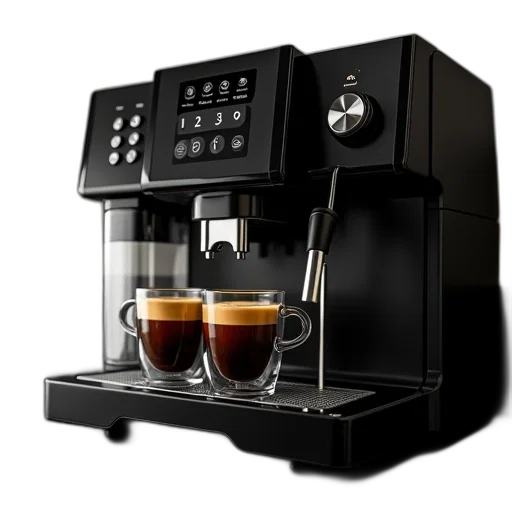 3d render, modern, espresso, machine transparent PNG cut-out
