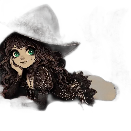 hat, fantasy art, watercolor, concept art transparent PNG cut-out