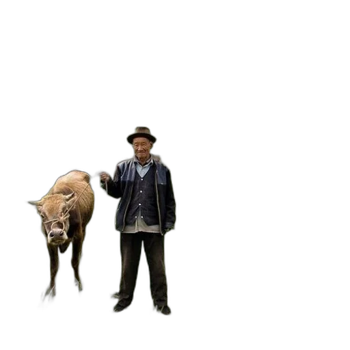 animal, hat, staff, jacket transparent PNG cut-out