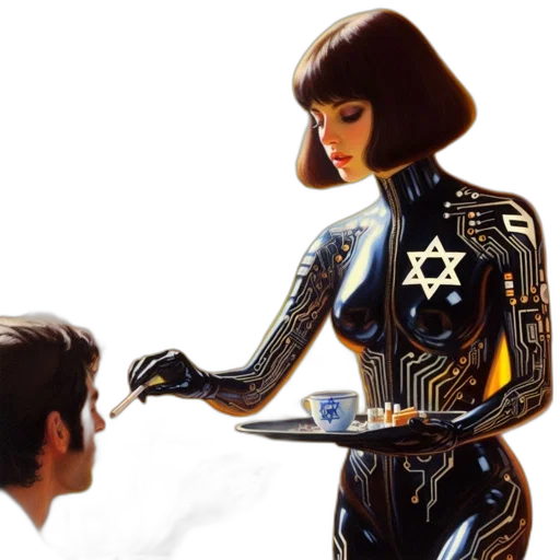 robot, concept art, comic book art, cyberpunk transparent PNG cut-out
