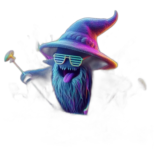 hat, dragon, staff, mask transparent PNG cut-out