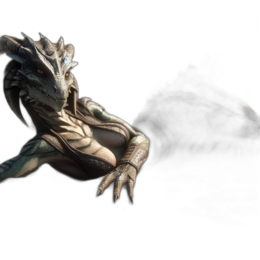 dragon, creature, weapon, mask transparent PNG cut-out
