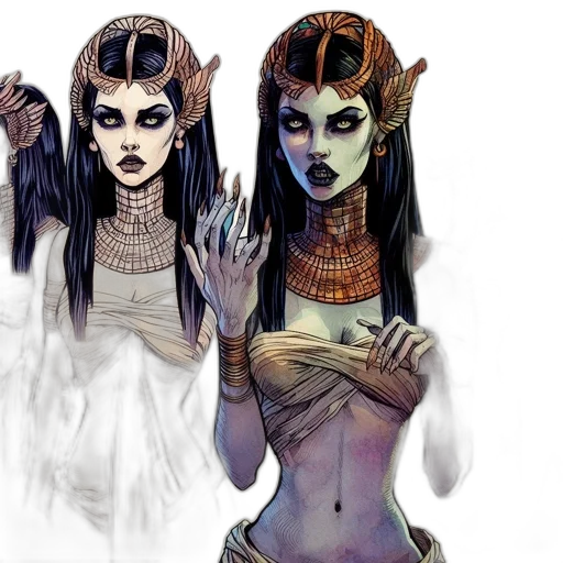 concept art, fantasy art, comic book art, watercolor transparent PNG cut-out