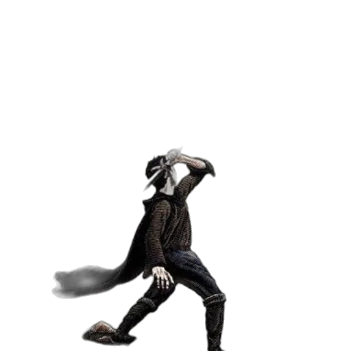 mask, creature, jacket, staff transparent PNG cut-out