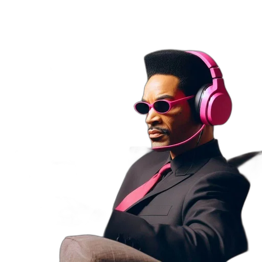 jacket, face, concept art, cyberpunk transparent PNG cut-out
