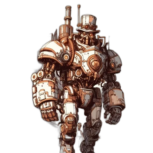 robot, weapon, concept art, fantasy art transparent PNG cut-out