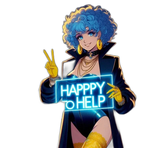 vaporwave, anime, pixel art, cyberpunk transparent PNG cut-out
