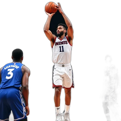 basketball, player, white, uniform transparent PNG cut-out