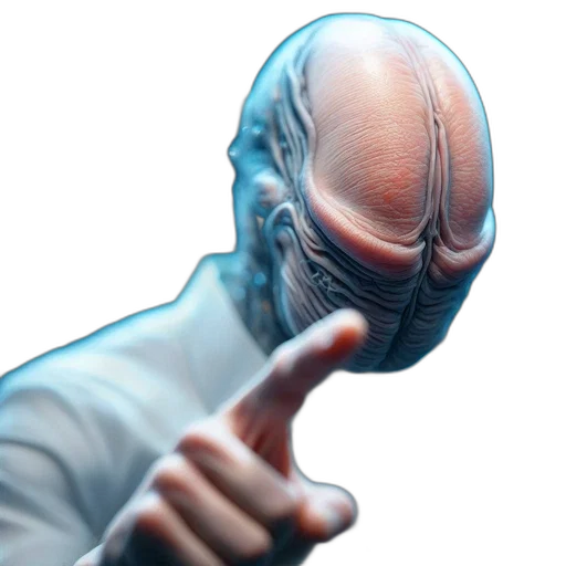 creature, face, mask, hair transparent PNG cut-out