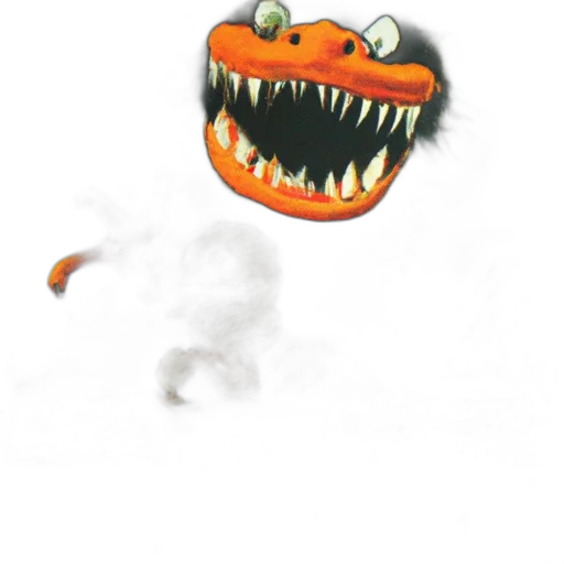 dragon, mask, creature, staff transparent PNG cut-out