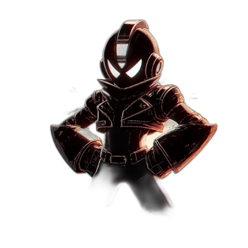 robot, jacket, mask, weapon transparent PNG cut-out