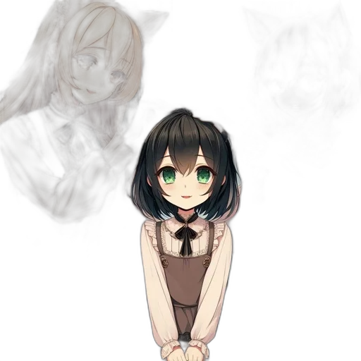 mask, dress, staff, creature transparent PNG cut-out