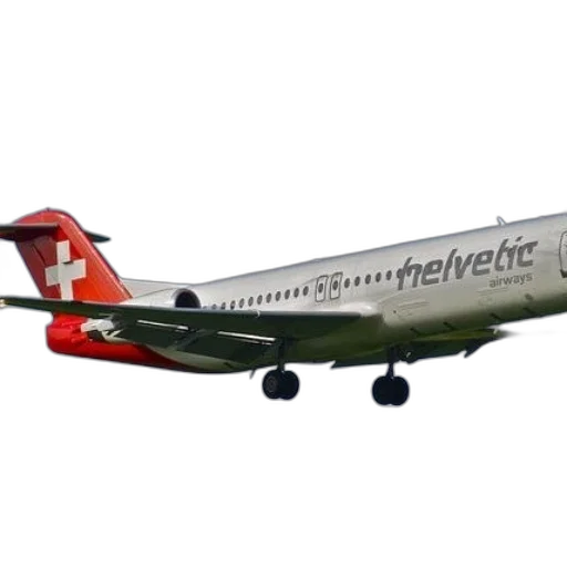 helvetic, airways, airplane, captured transparent PNG cut-out