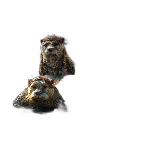 animal, creature, hat, staff transparent PNG cut-out
