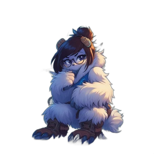 staff, creature, animal, hair transparent PNG cut-out