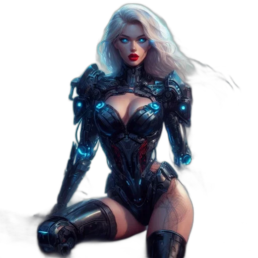 robot, dress, concept art, comic book art transparent PNG cut-out