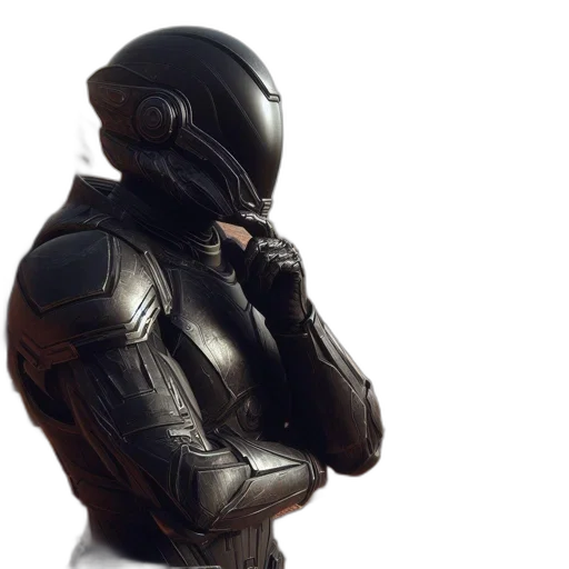 robot, mask, jacket, face transparent PNG cut-out