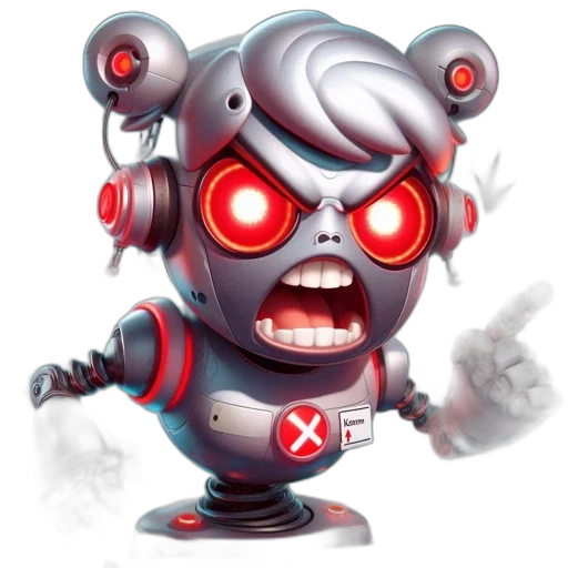 robot, concept art, cyberpunk, 3d render transparent PNG cut-out