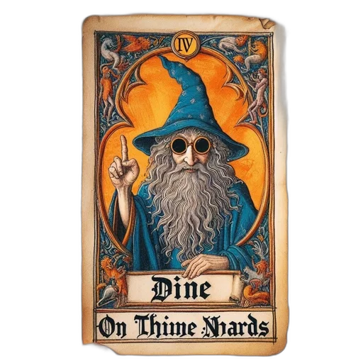 fantasy art, tarot, card, featuring transparent PNG cut-out