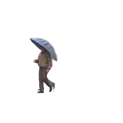 umbrella, jacket, hat, staff transparent PNG cut-out