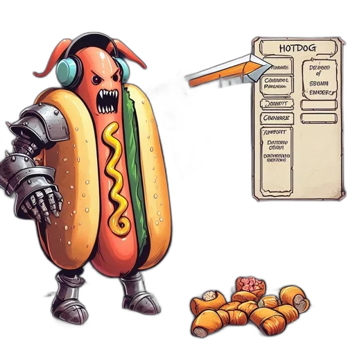 food, weapon, robot, animal transparent PNG cut-out