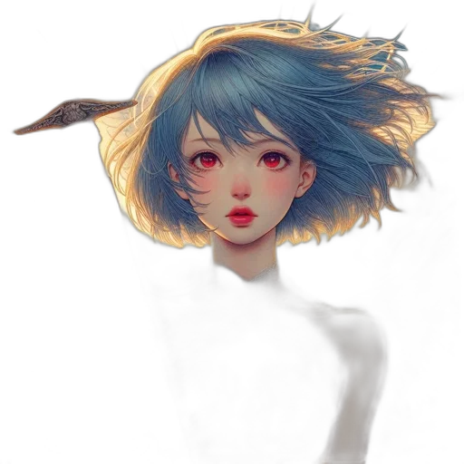 face, mask, hair, creature transparent PNG cut-out