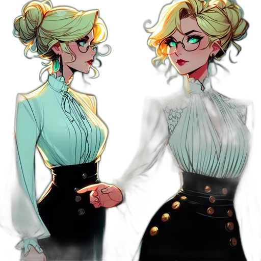 dress, concept art, cartoon, comic book art transparent PNG cut-out