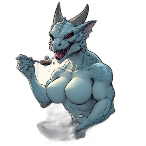 dragon, creature, staff, animal transparent PNG cut-out