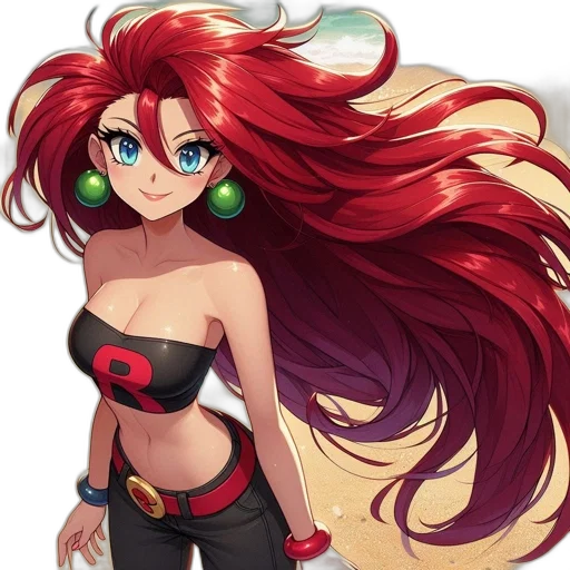 hair, staff, anime, concept art transparent PNG cut-out