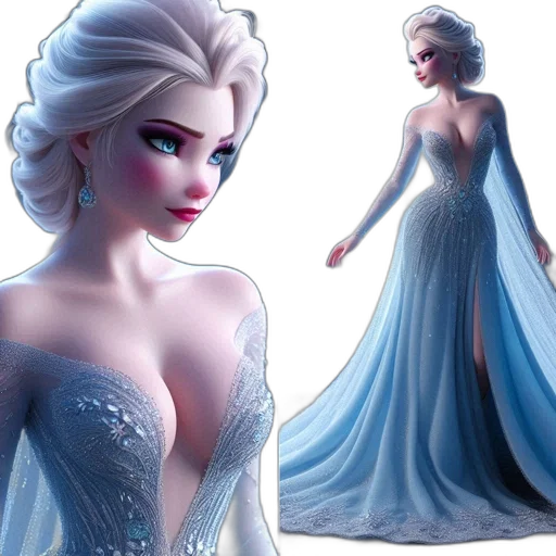 dress, concept art, fantasy art, 3d render transparent PNG cut-out