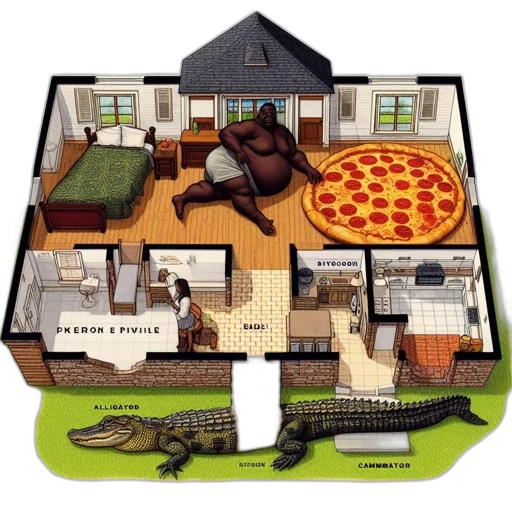 food, concept art, 3d render, pixel art transparent PNG cut-out