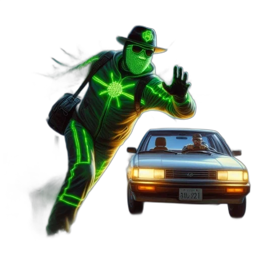 car, concept art, comic book art, 3d render transparent PNG cut-out