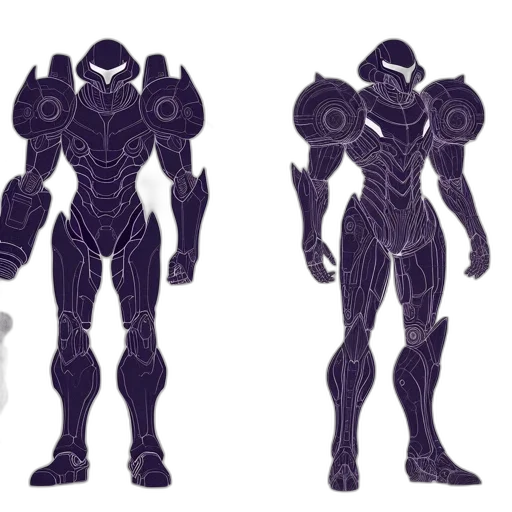 robot, concept art, 3d render, cyberpunk transparent PNG cut-out