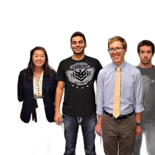 staff, jacket, five, individuals transparent PNG cut-out