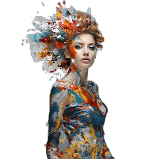 dress, face, crown, flower transparent PNG cut-out