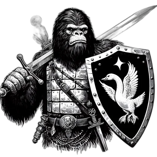 sword, animal, fantasy art, concept art transparent PNG cut-out