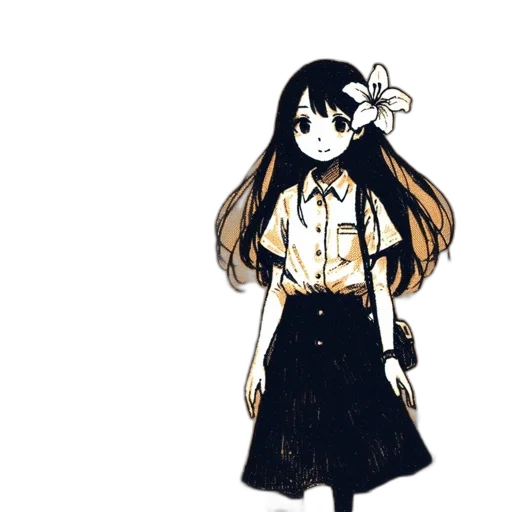 dress, staff, mask, flower transparent PNG cut-out