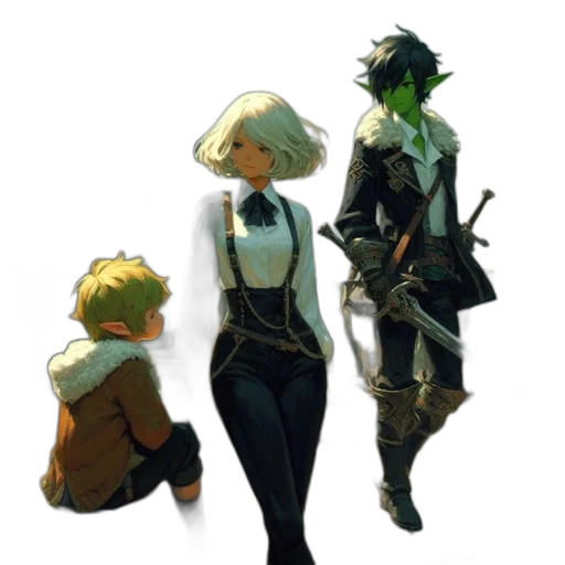 staff, jacket, hat, mask transparent PNG cut-out